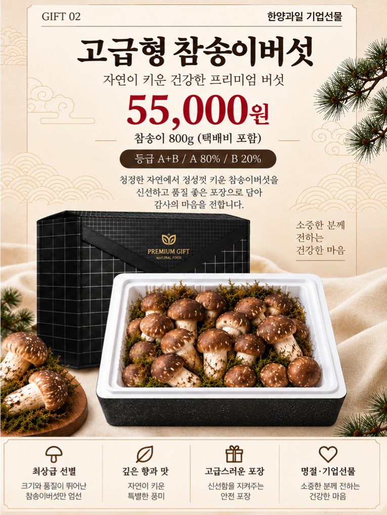 고급형 참송이버섯 선물세트